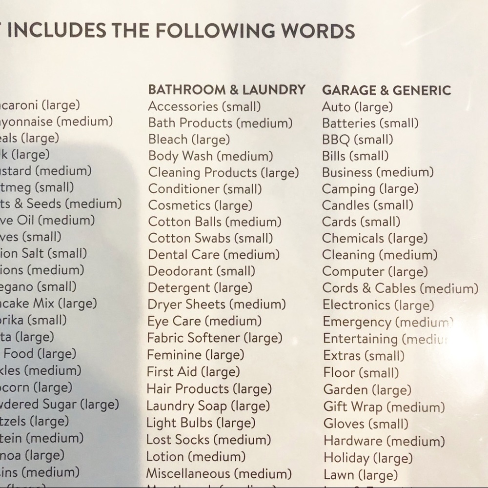 NEW Rae Dunn Clear ORGANIZING LABELS - NIP - Picture 6 of 6